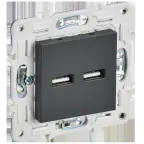 SKANDY Розетка USB A+A 3,1А SK-R15T титан IEK