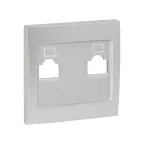                  Валенсия лицевая панель розетки RJ-45 2-местная сталь
               