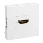                  Розетка HDMI 45x45, 2 модуля, 1 гнездо, без индикатора, белая EKF
               