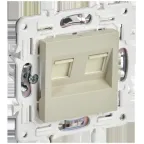 SKANDY Розетка компьютерная двойная RJ45 кат.6 SK-K04B бежевый IEK