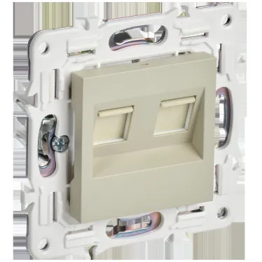 SKANDY Розетка компьютерная двойная RJ45 кат.6 SK-K04B бежевый IEK