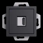                  ATLASDESIGN РОЗЕТКА HDMI, механизм, КАРБОН
               