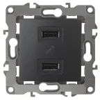                  Устройство зарядное USB, 5В-2100мА, Эра12, антрацит, 12-4110-05
               