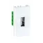 Разъем USB тип А, узкий, винты, S27 белый