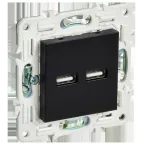 SKANDY Розетка USB A+A 3,1А SK-R15Bl черный IEK