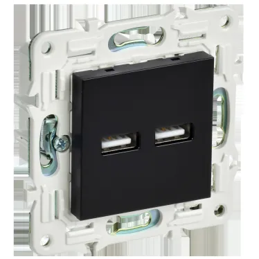 SKANDY Розетка USB A+A 3,1А SK-R15Bl черный IEK