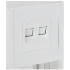FORTE@PIANO Розетка двойная RJ11+RJ45 кат.5E FP235 белый IEK
