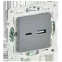 SKANDY Розетка USB A+C 3,1А SK-R14Gr серый IEK
