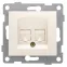 Розетка компьютерная и телефонная RJ45, RJ12 Bravo, механизм, бежевый