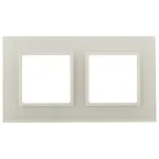                  Рамка на 2 поста, стекло, Эра Elegance, сл.кость+сл.кость, 14-5102-02
               