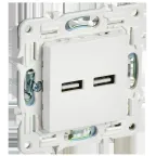 SKANDY Розетка USB A+A 3,1А SK-R15W арктический белый IEK