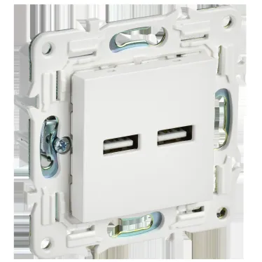 SKANDY Розетка USB A+A 3,1А SK-R15W арктический белый IEK