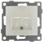 Розетка компьютерная RJ45 Bravo, механизм, одинарный, жемчуг