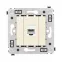 Avanti Компьютерная розетка RJ-45 без шторки в стену, кат.6А одинарная, Ванильная дымка