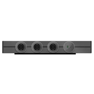 MultiTrack Розетка 2хUSB (тип А+С) 18Вт, 5В/3А Графит