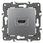 Розетка HDMI, Эра Elegance, алюминий, 14-3114-03