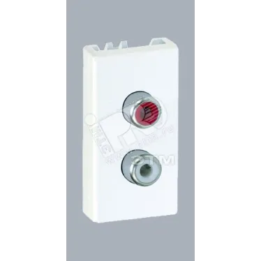 Connect Плата с 2-мя разъёмами RCA (чёрный красный) винты 225х45мм графит