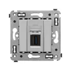                  Avanti USB 3.0 розетка одинарная в стену, тип А-А, Закаленная сталь
               
