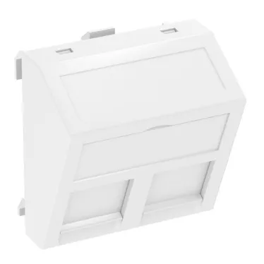 Корпус компьютерной розетки Modul45 тип OBO (наклонный) 45x45 мм (черный)