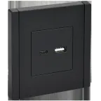 FORTE@PIANO Розетка USB A+C 3,1А FP150 черный IEK