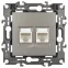 Розетка Серия 12 12-3108-16 информационная двойная 2XRJ45, титан