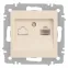 Розетка Intro Accent 6-303-02 информационная RJ45, IP20, СУ, слоновая кость