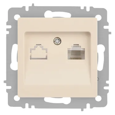 Розетка Intro Accent 6-303-02 информационная RJ45, IP20, СУ, слоновая кость