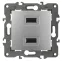 Устройство зарядное USB, 5В-2100мА, Эра Elegance, алюминий, 14-4110-03