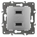 Устройство зарядное USB, 5В-2100мА, Эра Elegance, алюминий, 14-4110-03