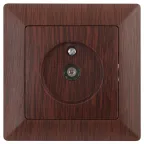 Розетка TV одиночная, СУ, Solo, венге, 4-301-10
