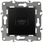 Розетка HDMI, Эра12, антрацит, 12-3114-05