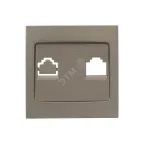                  Валенсия лицевая панель розетки RJ-45 1-местная кашемир
               