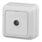                  Розетка TV одиночная, ОУ, Quadro, белый, 2-301-01
               