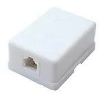                  Розетка телефонная внешняя 1 порт UTP RJ-14 (6P4C) CAT 3,
               
