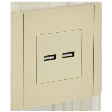 FORTE@PIANO Розетка USB A+A 3,1А FP449 ваниль IEK
