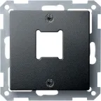 Центральная плата для розетки RJ11/RJ45 1 пост антрацит