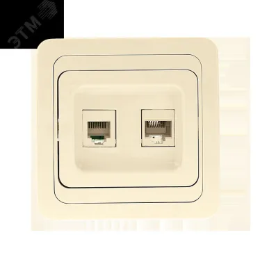Лондон Розетка RJ45+Phone бежевая