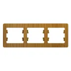                  GLOSSA Рамка 3 поста горизонтальная дуб
               