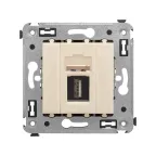                  Avanti USB 2.0 розетка одинарная в стену, тип А-А, Ванильная дымка
               
