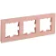 BRITE Рамка 3 поста РУ-3-2-БрП стекло персиковый матовый IEK