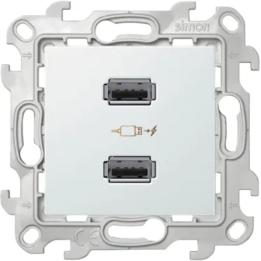Зарядное устройство розетка 2хUSB, белый