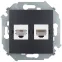 Розетка комбинированная RJ11 + RJ45 Cat.5e UTP (Systimax) цвета графит S15