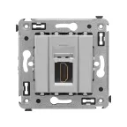 Avanti HDMI розетка одинарная в стену, тип А-А, Закаленная сталь