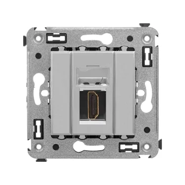 Avanti HDMI розетка одинарная в стену, тип А-А, Закаленная сталь