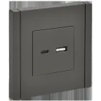 FORTE@PIANO Розетка USB A+C 3,1А FP350 серый IEK