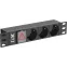 Блок распределения питания PDU 3 розетки нем ст LED 1U вх С14 10дюймов