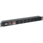                  Блок распределения питания PDU 7 C13. с выкл. и защитой от перенапр. 1U. вх. C14. без шнура. алюминиевый профиль
               