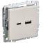 BRITE Розетка USB A+C 18Вт РЮ11-1-БрКр бежевый