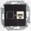 Розетка компьютерная RJ45 категория 5е черный глянец