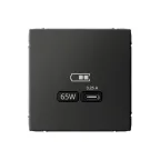                  ARTGALLERY USB розетка тип-С 65Вт высокоскор.заряд. QC, PD, механизм, базальт
               